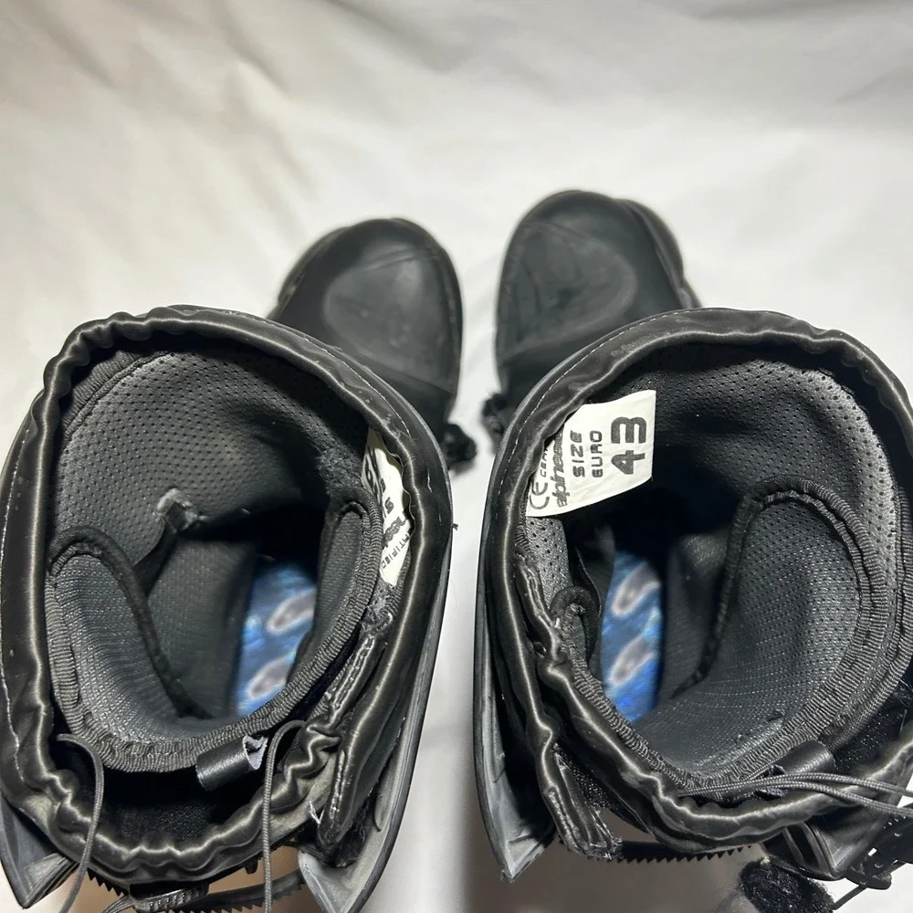 Alpinestars Supertech Motorcycle Racing Boots Black White Mens US 9 Euro 43 3082